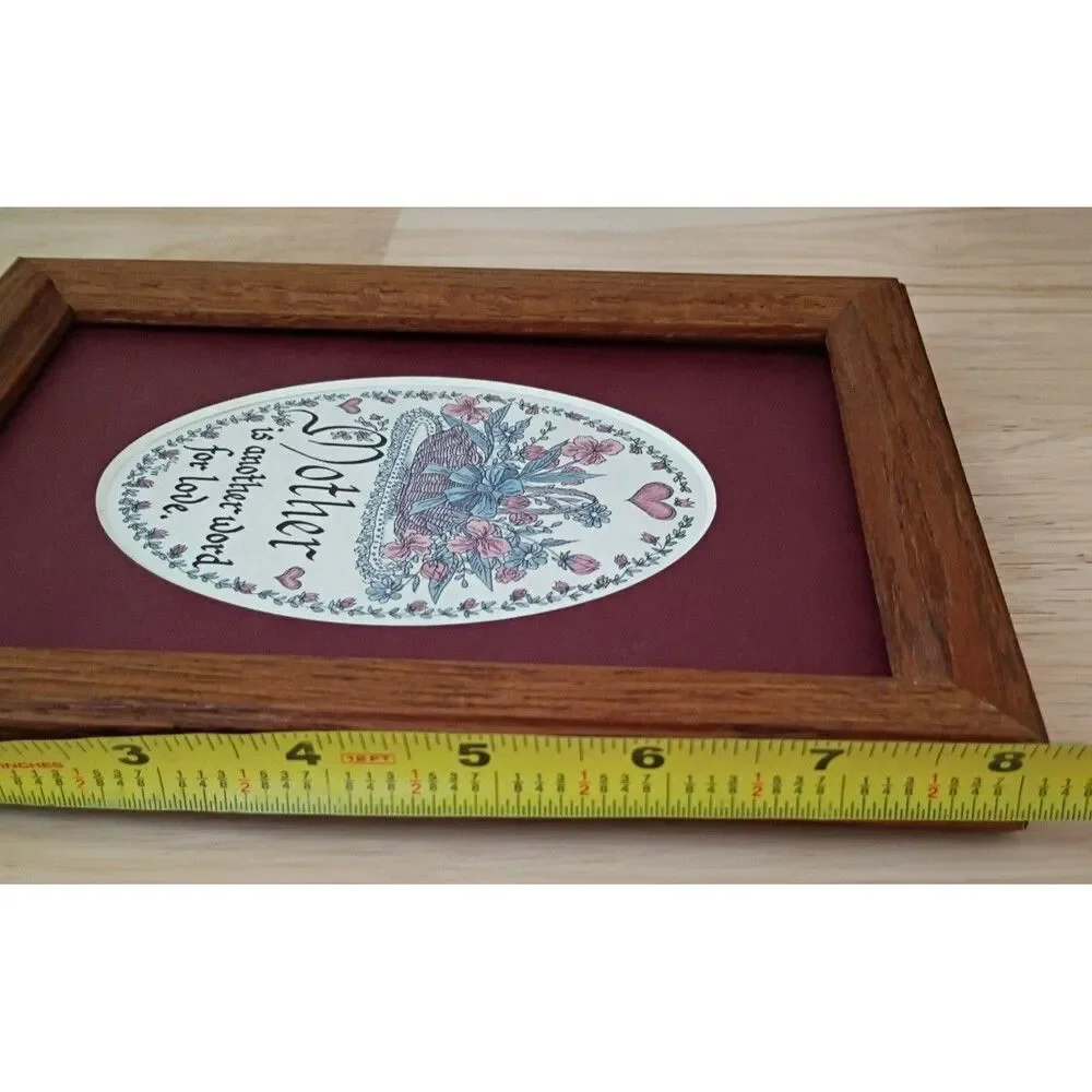 Vintage Wood Frame Mother's Day Gift Quote 